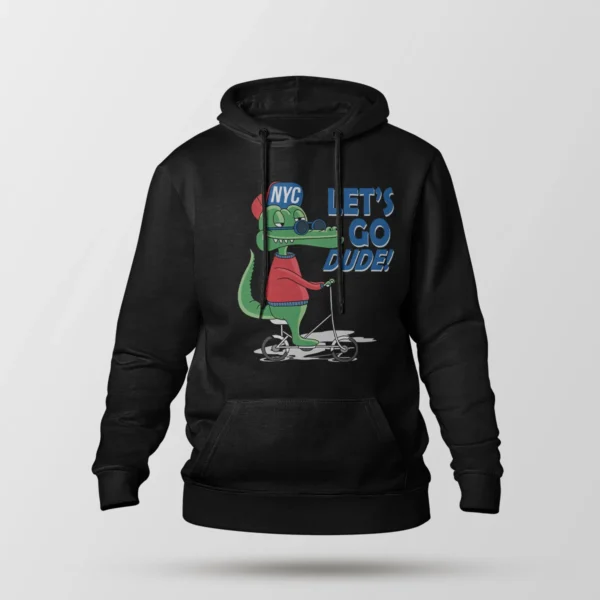 هودی کروکودیل اسکوترسوار طرح Let’s Go Dude