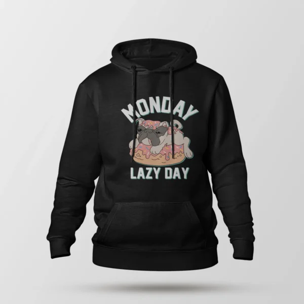 هودی سگ طرح Monday Lazy Day