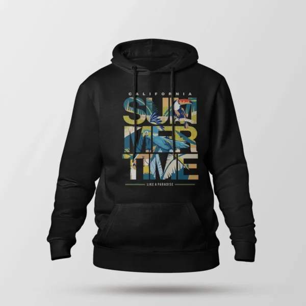 هودی تابستانی طرح کالیفرنیا رترو (Summer Time)