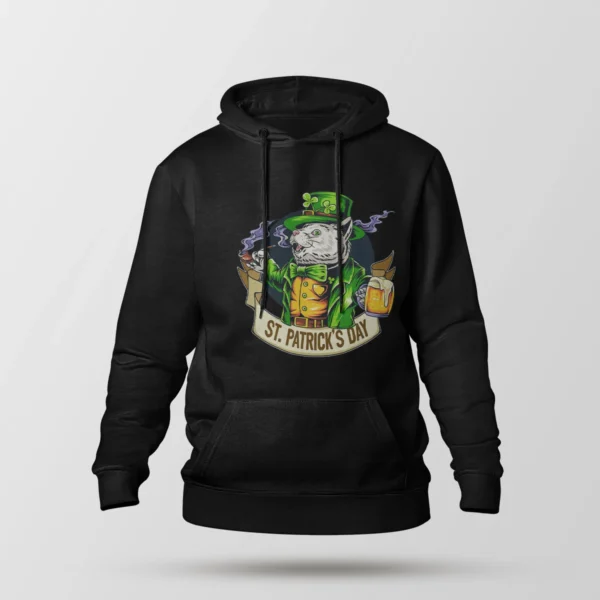 هودی گربه طرح St. Patrick’s Day