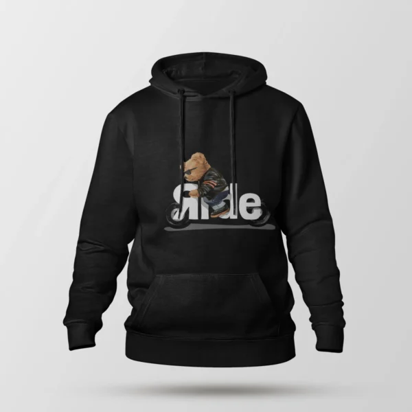 هودی خرس موتورسواری طرح Ride