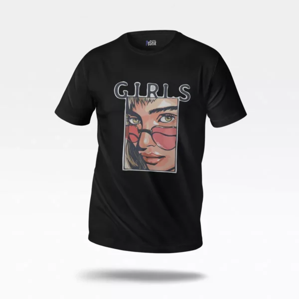 تیشرت دخترانه پاپ آرت طرح Girls