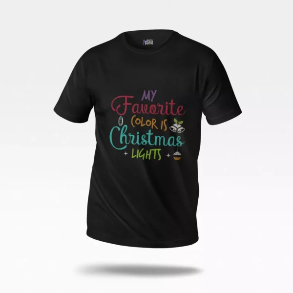 تیشرت کریسمس طرح My Favorite Color Is Christmas Lights
