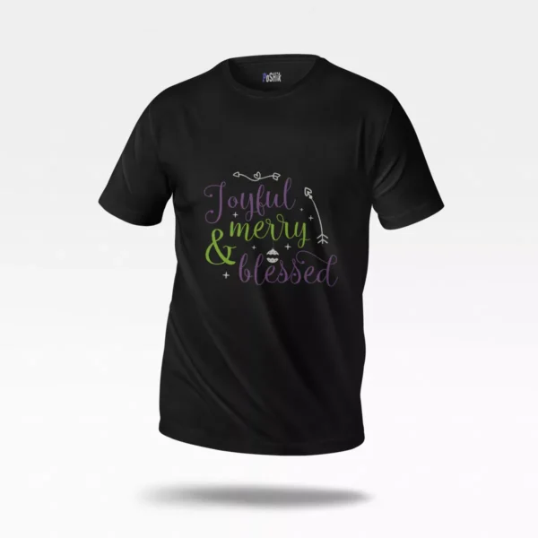 تیشرت کریسمس طرح Joyful Merry Blessed