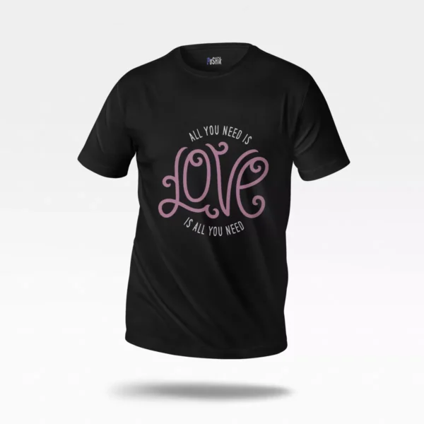 تیشرت عاشقانه طرح All You Need Is Love