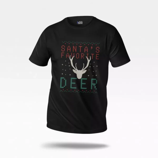 تیشرت کریسمس طرح Santa’s Favorite Deer