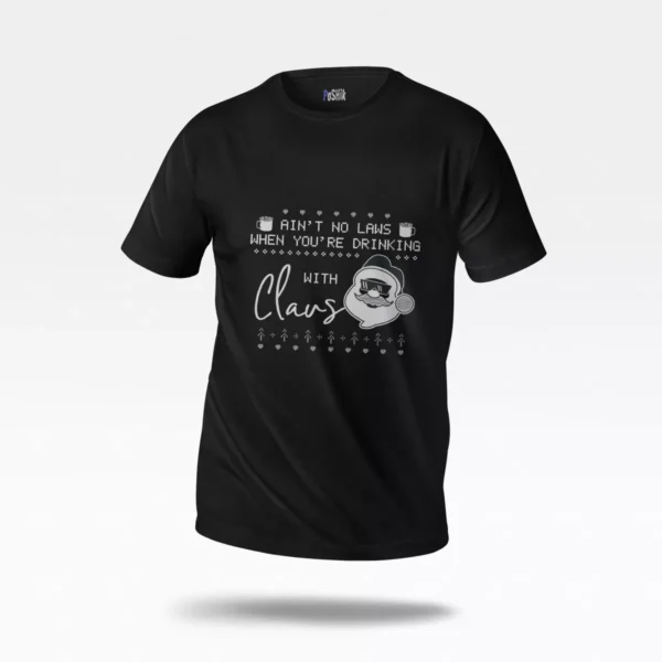 تیشرت کریسمس طنز طرح Drinking with Claus