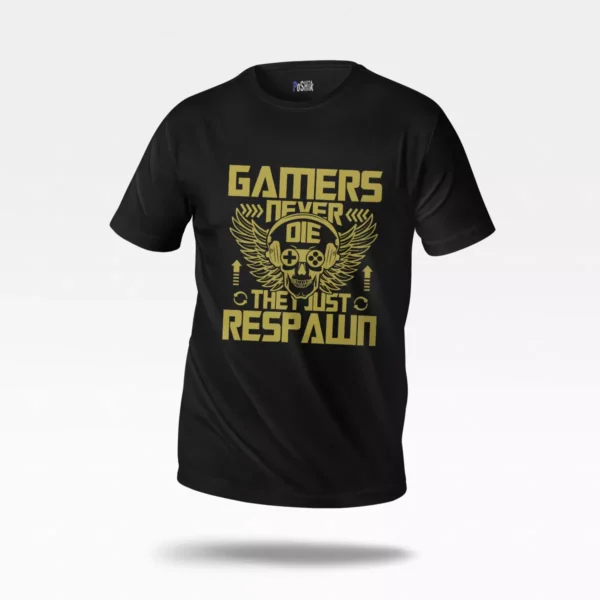 تیشرت گیمینگ طرح Gamers Never Die