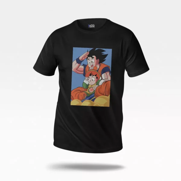 تیشرت انیمه دراگون بال طرح گوکو و گوهان روی ابر (Goku and Gohan)