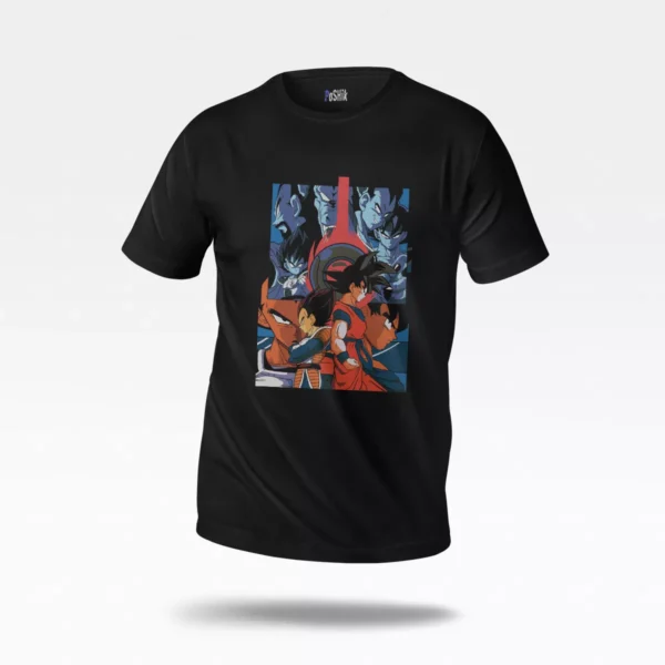 تیشرت انیمه دراگون بال طرح گوکو و وجیتا ایستاده (Goku and Vegeta)