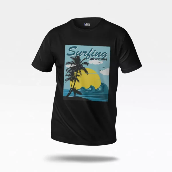 تیشرت موج سواری طرح ساحل کالیفرنیا رترو (Surfing)