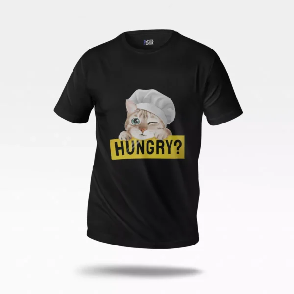 تیشرت گربه آشپز طرح Hungry