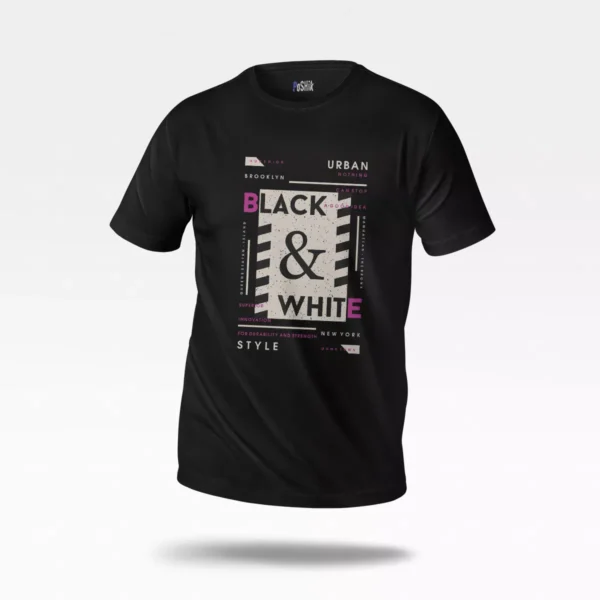 تیشرت استریت‌ویر طرح Black and White Style