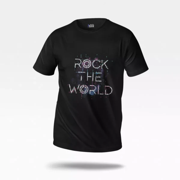 تیشرت موسیقی طرح Rock the World