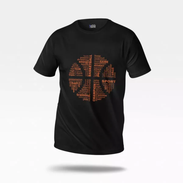 تیشرت تایپوگرافی بسکتبال طرح کلمات کلیدی (Basketball)