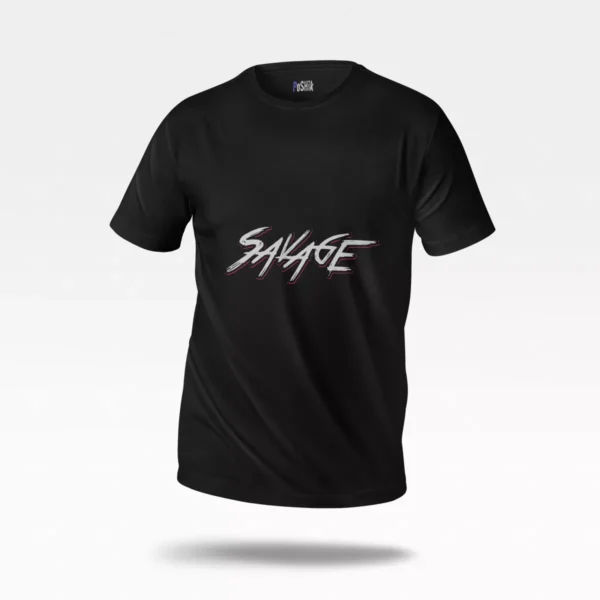 تیشرت طرح تایپوگرافی Savage