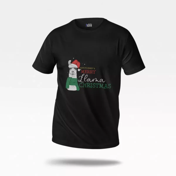 تیشرت لاما کریسمسی طرح Merry Llama Christmas