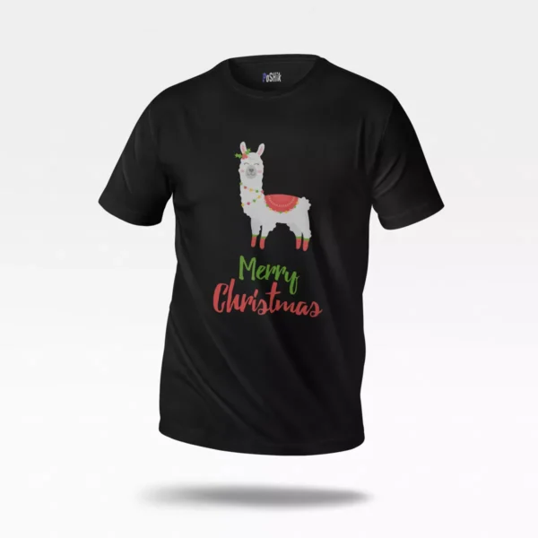 تیشرت لاما کریسمسی طرح Merry Christmas