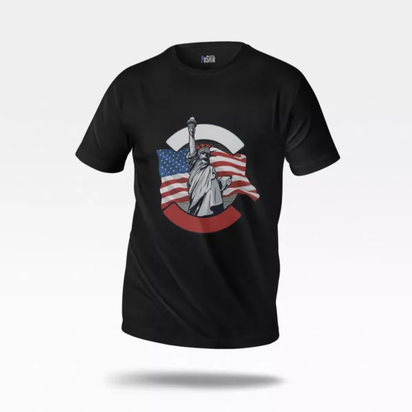 تیشرت طرح مجسمه آزادی و پرچم آمریکا (Statue of Liberty)