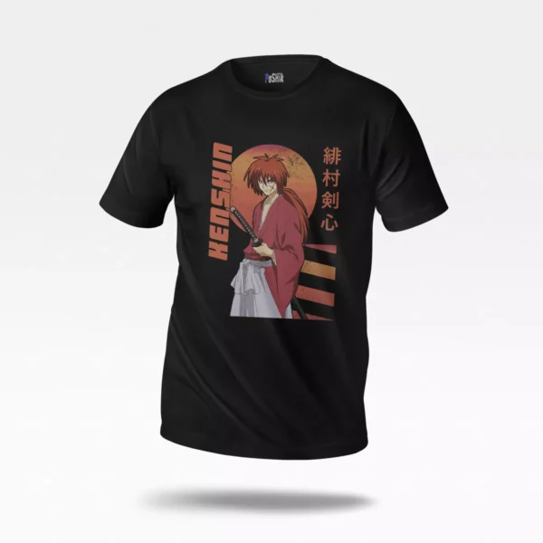 تیشرت انیمه رورونی کنشین طرح هیمورا کنشین سامورایی (Himura Kenshin)