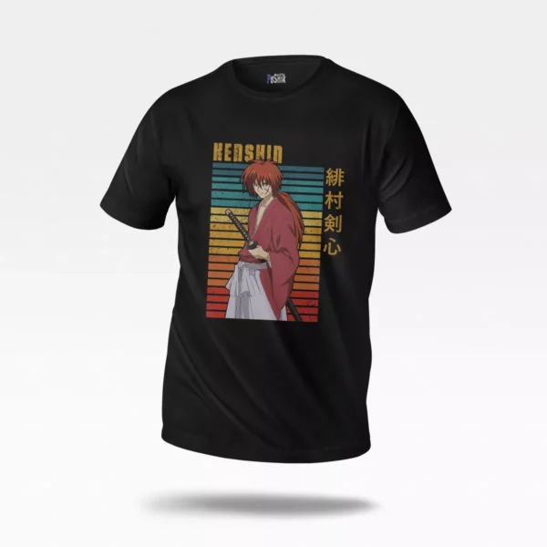 تیشرت انیمه کنشین طرح غروب رترو (Kenshin)