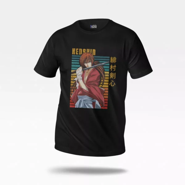 تیشرت انیمه کنشین طرح رنگین‌کمان (Kenshin)