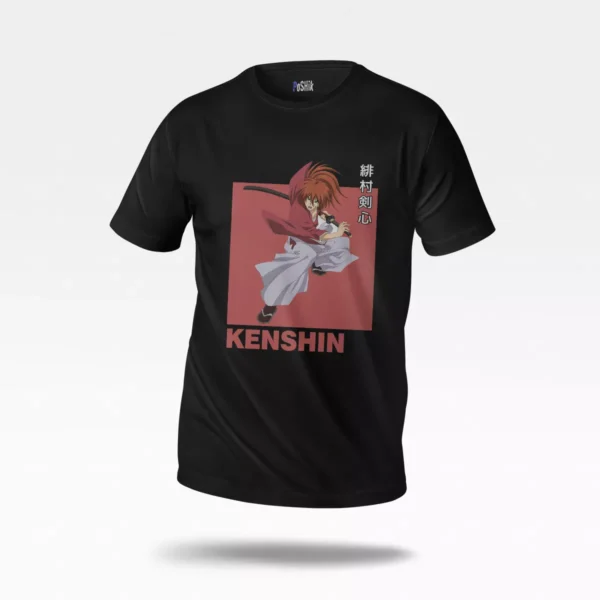 تیشرت انیمه کنشین طرح صورتی (Kenshin)