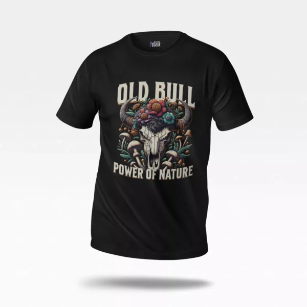 تیشرت جمجمه گاو طرح قدرت طبیعت (Old Bull)