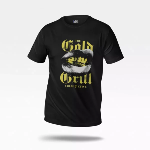 تیشرت هیپ‌هاپ طرح دندان طلایی (Gold Grill)
