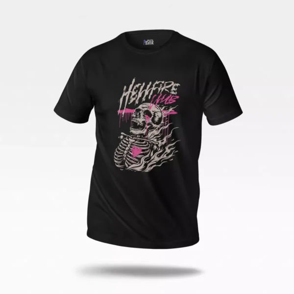 تیشرت اسکلت دارک طرح Hellfire Club