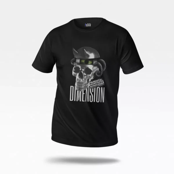تیشرت جمجمه سایبرپانک طرح Dimension