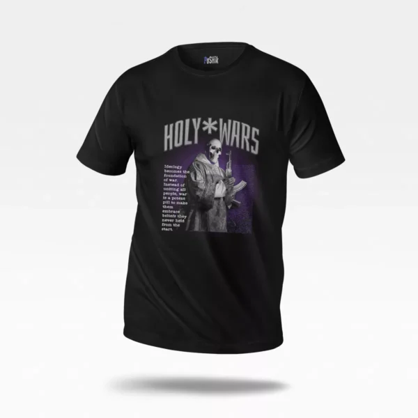 تیشرت جمجمه گوتیک طرح Holy Wars