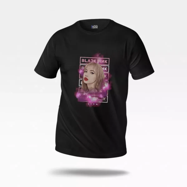 تیشرت بلک‌پینک طرح لیسا (Lisa)