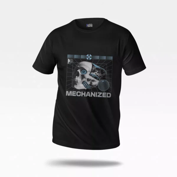 تیشرت جمجمه سایبرپانک طرح Mechanized
