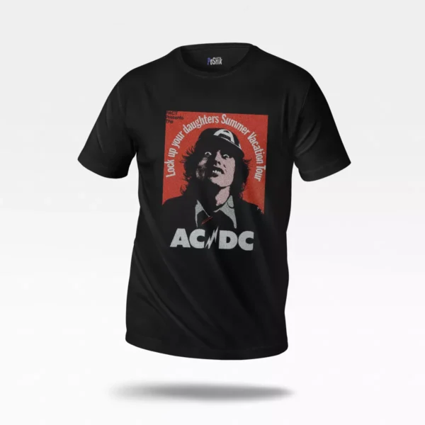 تیشرت ای‌سی دی‌سی طرح انگوس یانگ (Angus Young)