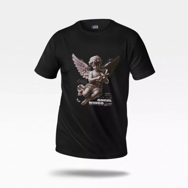 تیشرت فرشته کلاسیک طرح Angel Wings