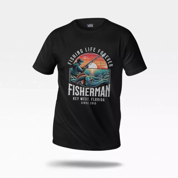 تیشرت ماهیگیری طرح Fisherman Forever