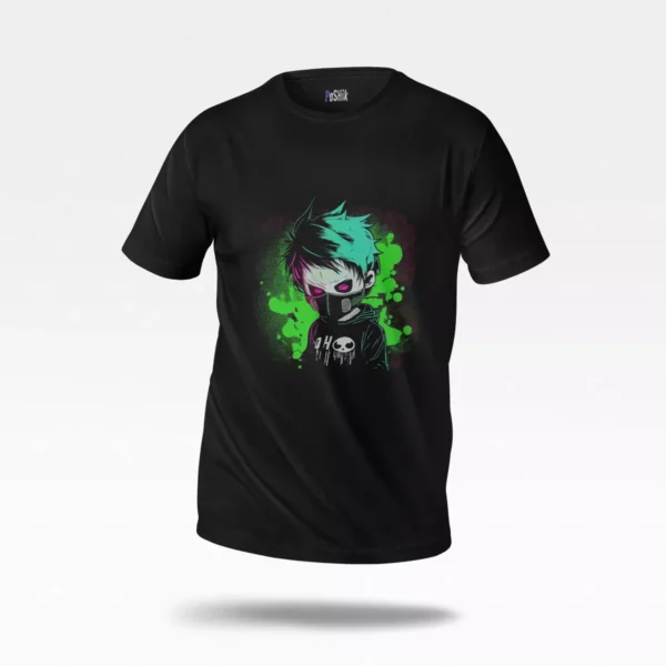 تیشرت طرح پسر ماسک‌دار نئون (Neon Mask Boy)