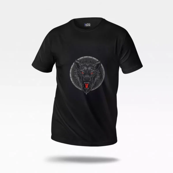 تیشرت گرگ طرح دارک هندسی (Dark Wolf)
