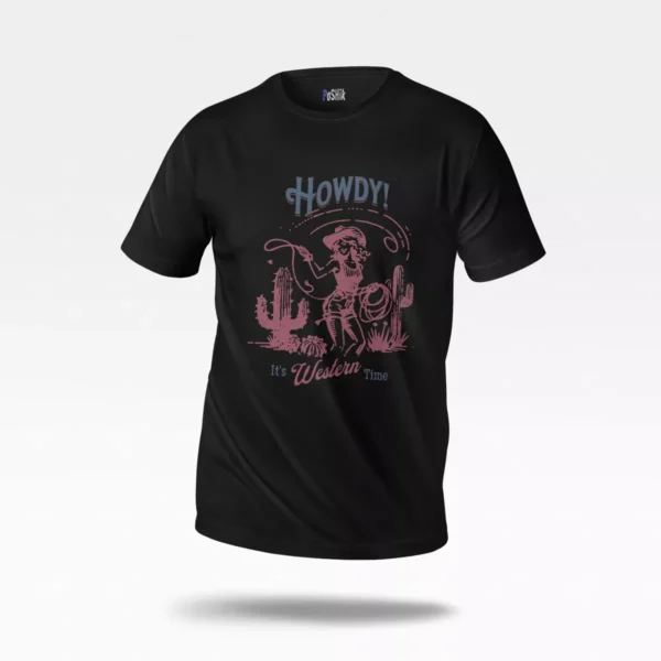 تیشرت اسکلت کابوی طرح Howdy