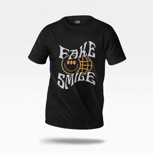 تیشرت نوشته Fake Smile طرح تایپوگرافی