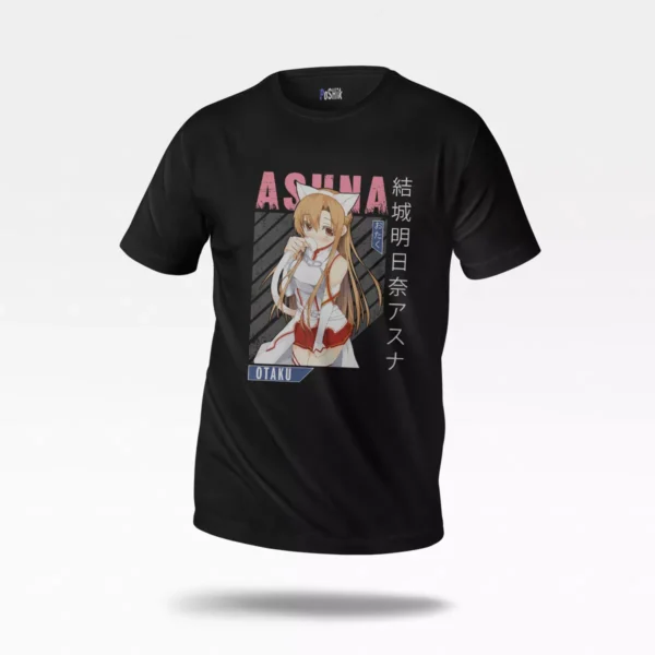 تیشرت انیمه سورد آرت آنلاین طرح آسونا صورتی (Asuna)