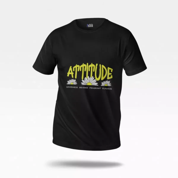 تیشرت تایپوگرافی Attitude طرح بابونه
