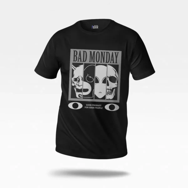 تیشرت جمجمه طرح Bad Monday