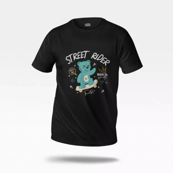 تیشرت خرس عروسکی طرح اسکیت‌بورد Street Rider