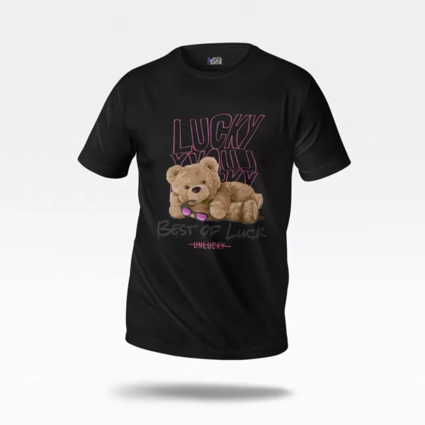 تیشرت خرس طرح Lucky Unlucky