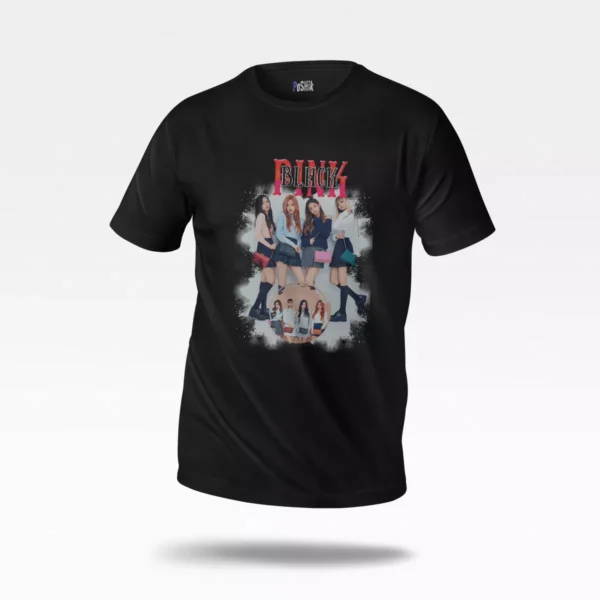تیشرت بلک پینک طرح پوستر گروهی (BLACKPINK)