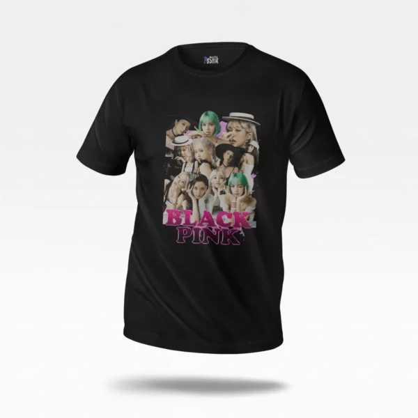 تیشرت بلک پینک طرح کلاژ اعضا (BLACKPINK)