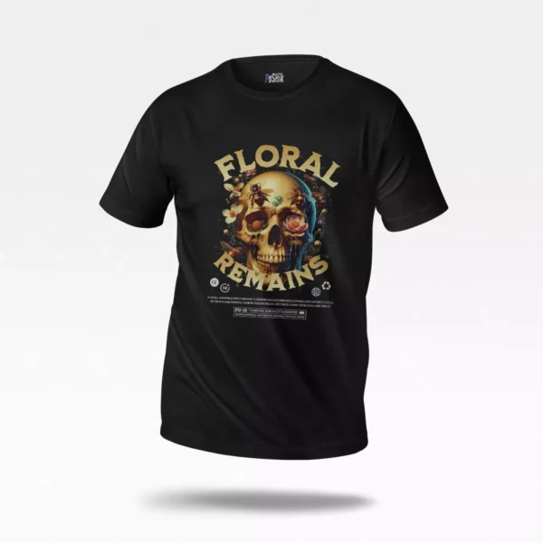 تیشرت جمجمه طرح Floral Remains