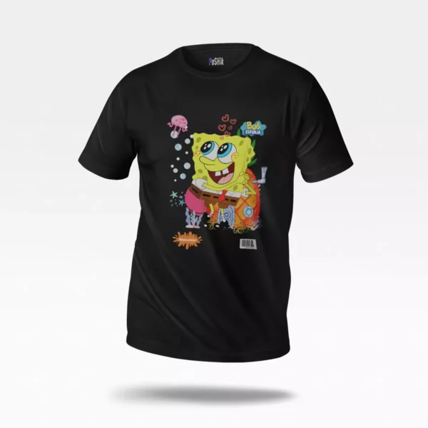 تیشرت باب اسفنجی طرح دریایی رنگارنگ (SpongeBob)